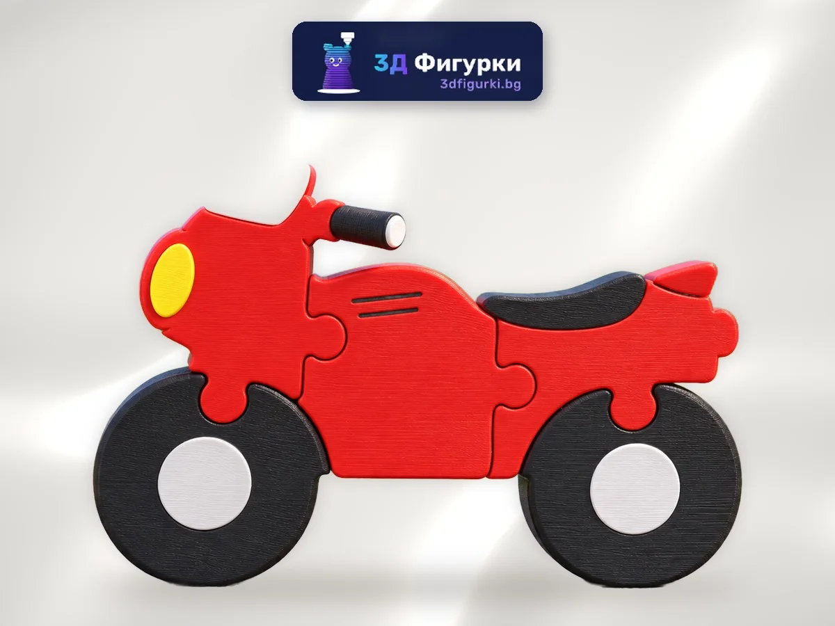 3D пъзел Червен мотор