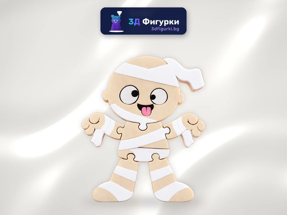 3D пъзел Мумийка с изплезен език