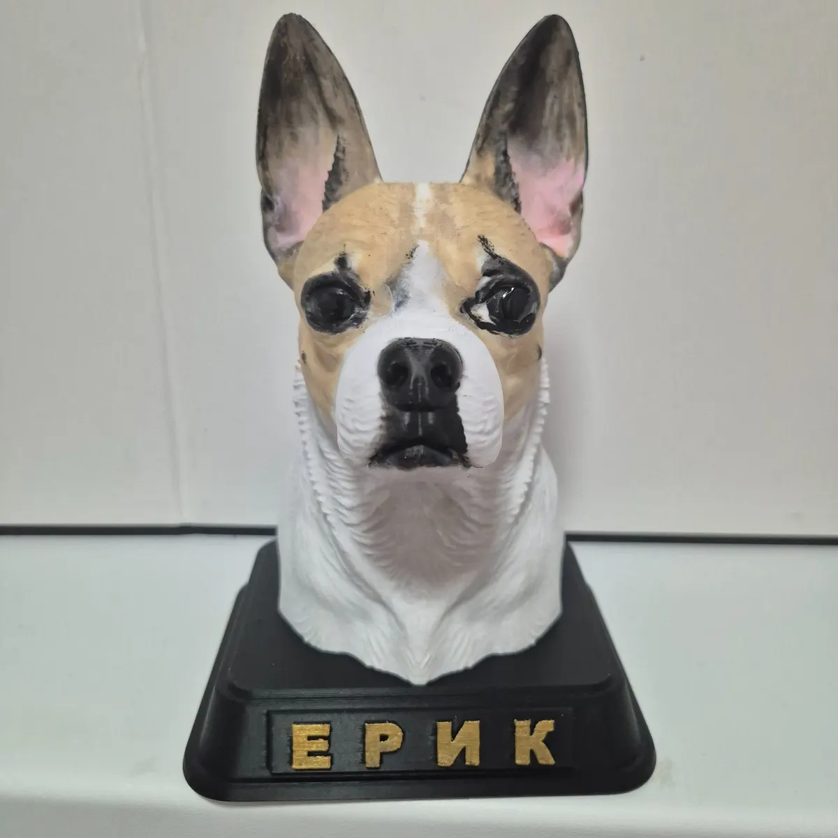 Personalised dog bust made from photos