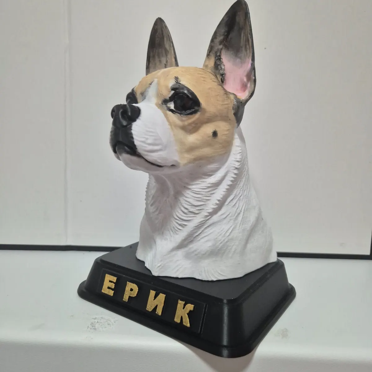 Personalised dog bust made from photos