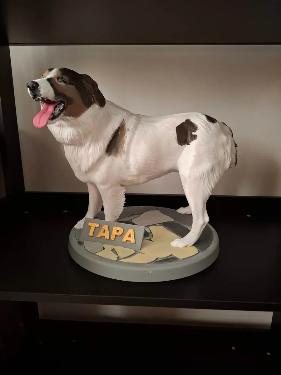 Personalised dog bust made from photos