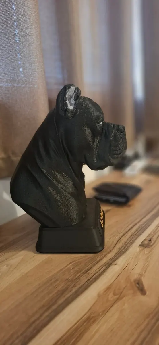 Personalised dog bust made from photos