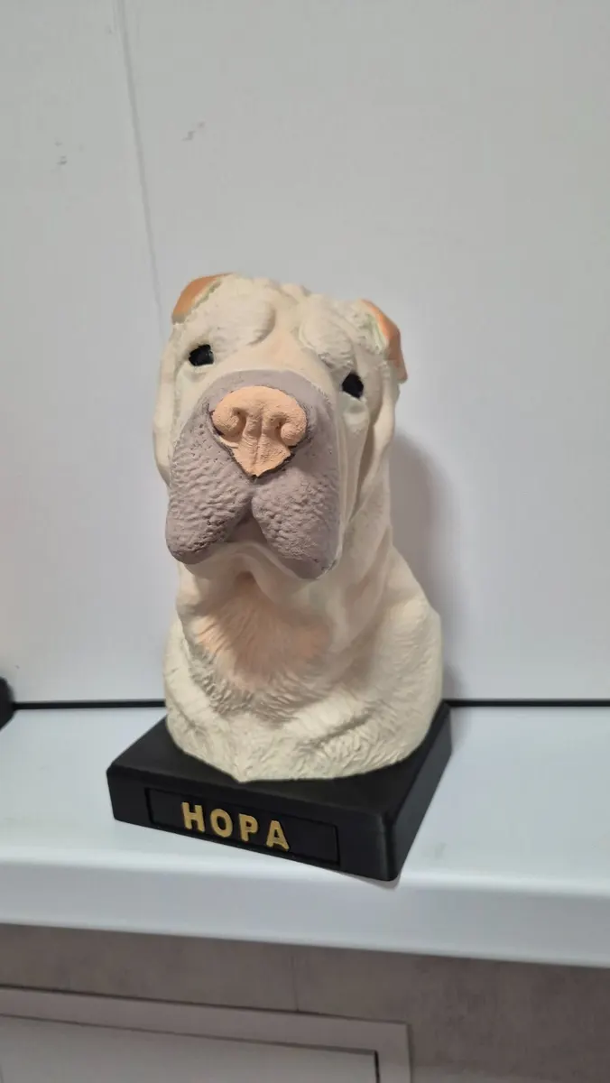 Personalised dog bust made from photos